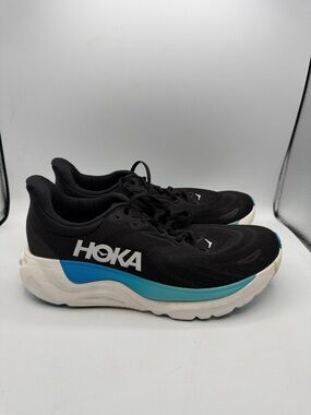 Hoka ARAHI 8 men’s 10.5 Black with Blue and White Midsole Running S5